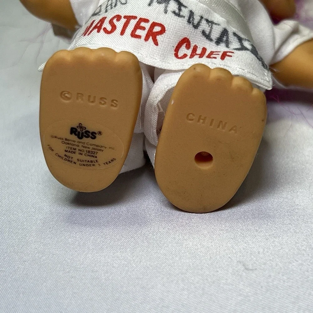 Vintage RUSS Troll Master Chef Restaurant Cook Toque Hat Lucky Doll Mascot 1990s